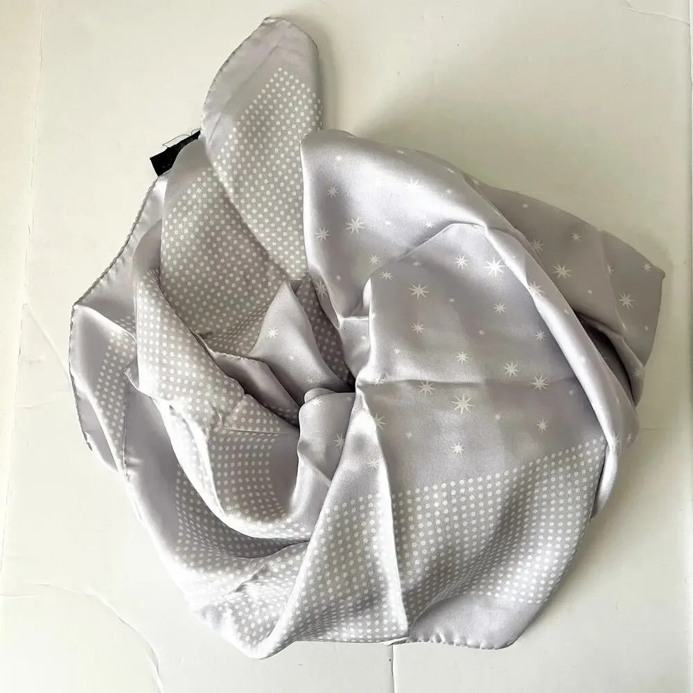Rag & Bone Silk Scarf Stars Polka Dots 44